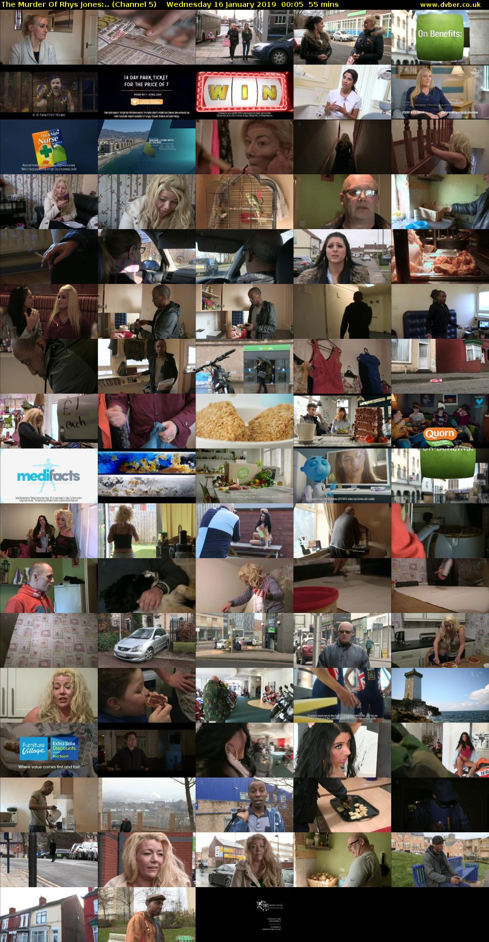 The Murder Of Rhys Jones:.. (Channel 5) Wednesday 16 January 2019 00:05 - 01:00