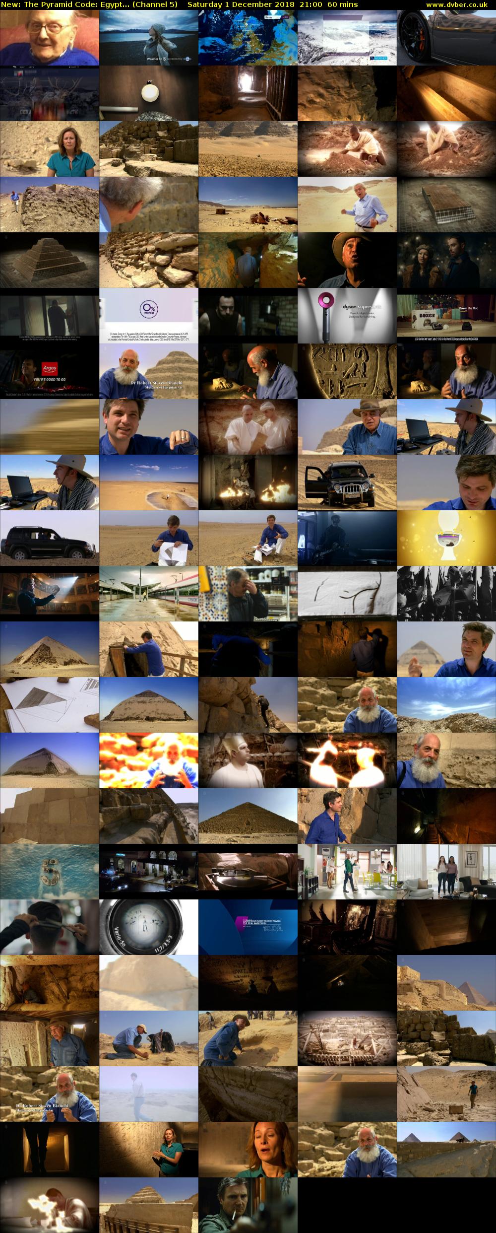 The Pyramid Code: Egypt... (Channel 5) Saturday 1 December 2018 21:00 - 22:00