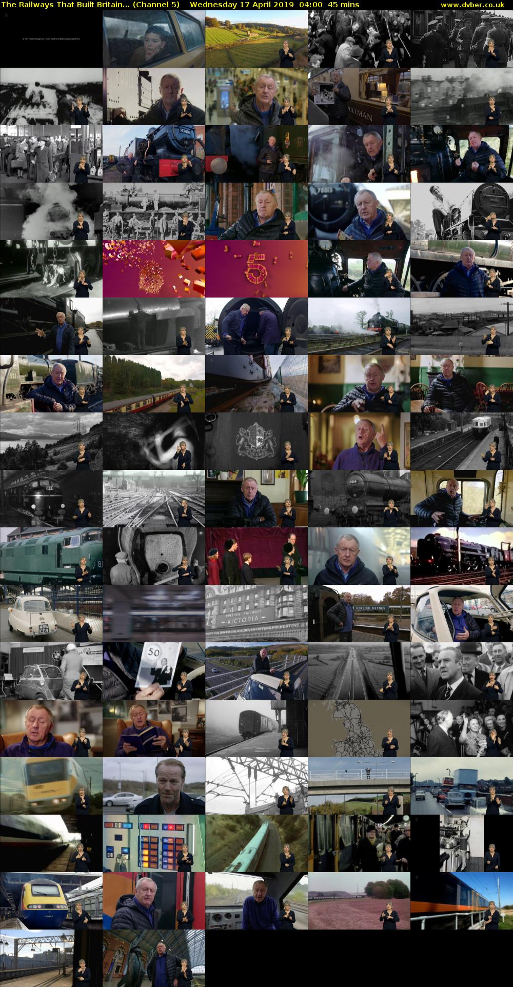 The Railways That Built Britain... (Channel 5) Wednesday 17 April 2019 04:00 - 04:45