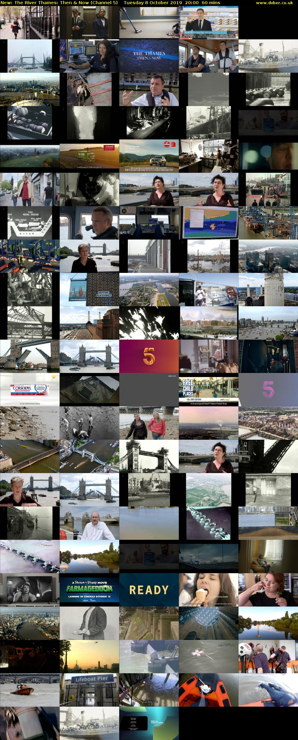 The River Thames: Then & Now (Channel 5) Tuesday 8 October 2019 20:00 - 21:00