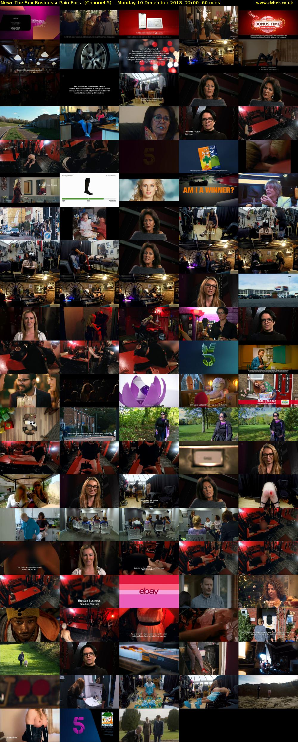 The Sex Business: Pain For... (Channel 5) Monday 10 December 2018 22:00 - 23:00