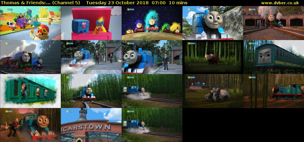 Thomas & Friends:... (Channel 5) Tuesday 23 October 2018 07:00 - 07:10