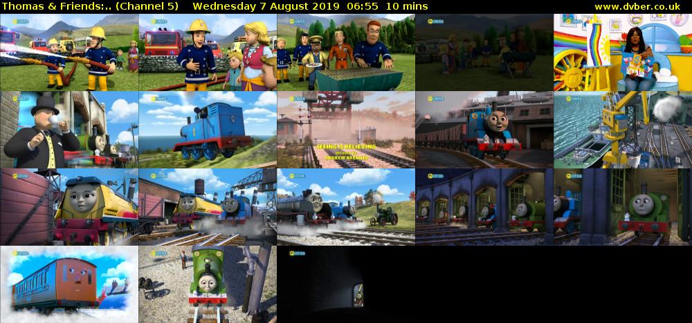 Thomas & Friends:.. (Channel 5) Wednesday 7 August 2019 06:55 - 07:05