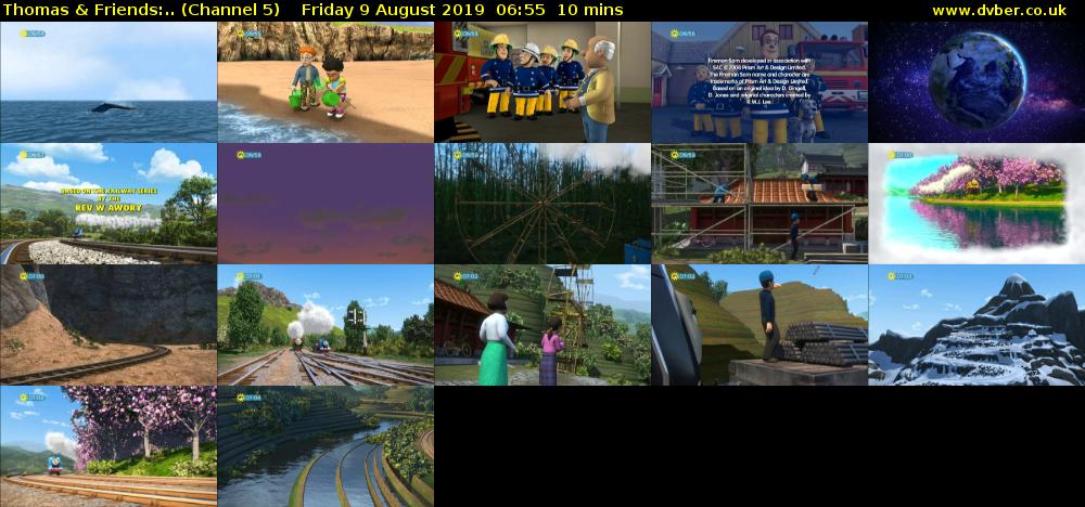 Thomas & Friends:.. (Channel 5) Friday 9 August 2019 06:55 - 07:05