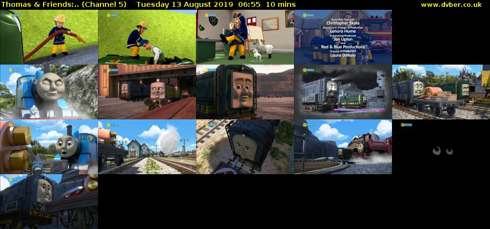 Thomas & Friends:.. (Channel 5) Tuesday 13 August 2019 06:55 - 07:05