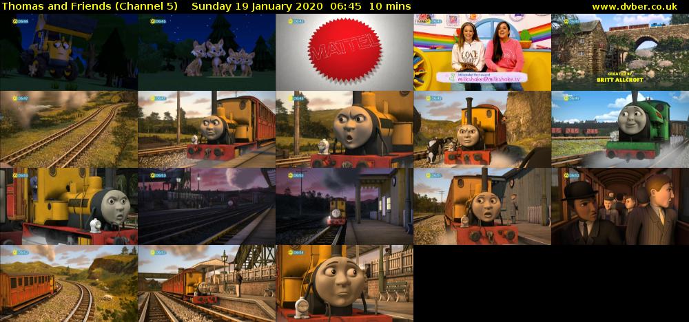 Thomas and Friends (Channel 5) Sunday 19 January 2020 06:45 - 06:55