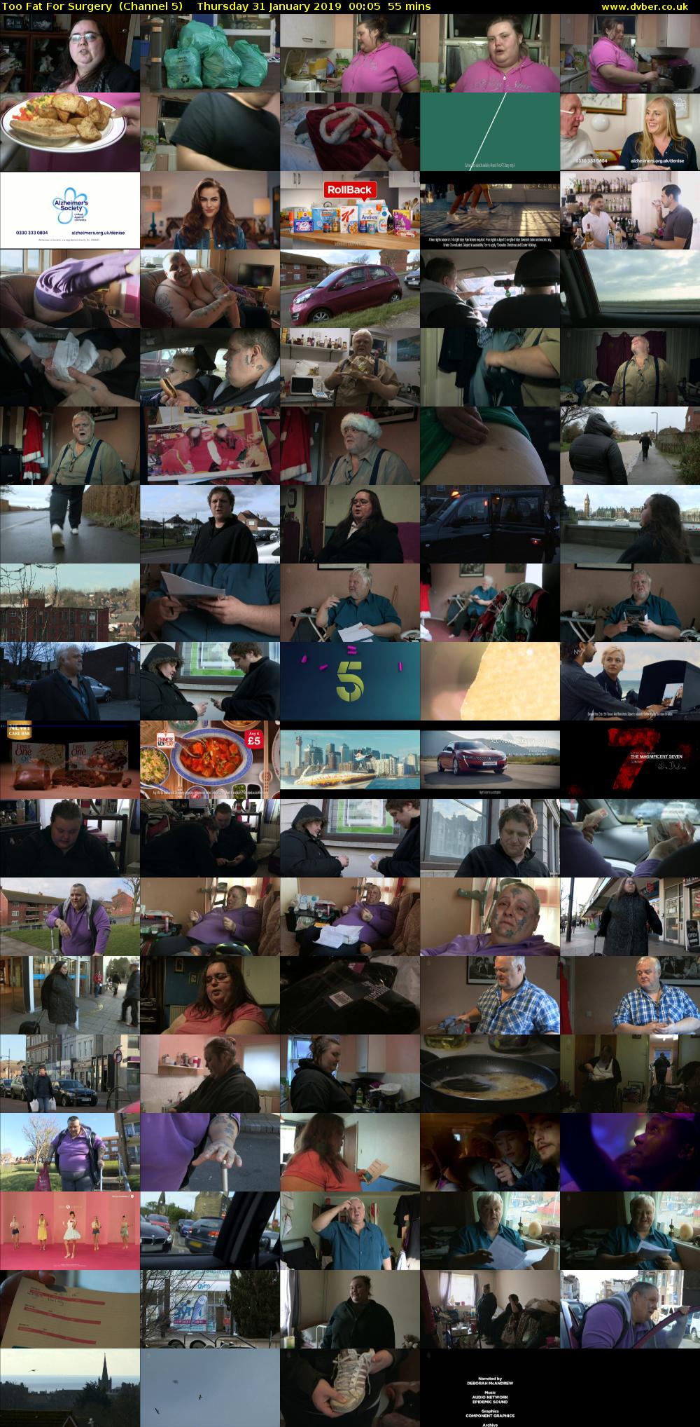 Too Fat For Surgery  (Channel 5) Thursday 31 January 2019 00:05 - 01:00