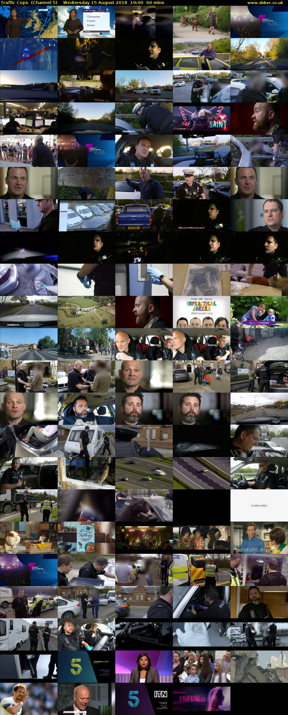 Traffic Cops  (Channel 5) Wednesday 15 August 2018 19:00 - 20:00