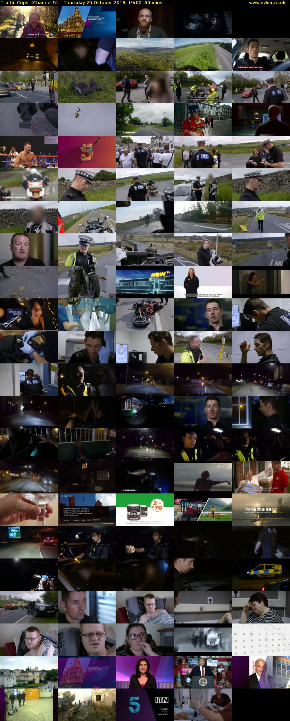 Traffic Cops  (Channel 5) Thursday 25 October 2018 19:00 - 20:00