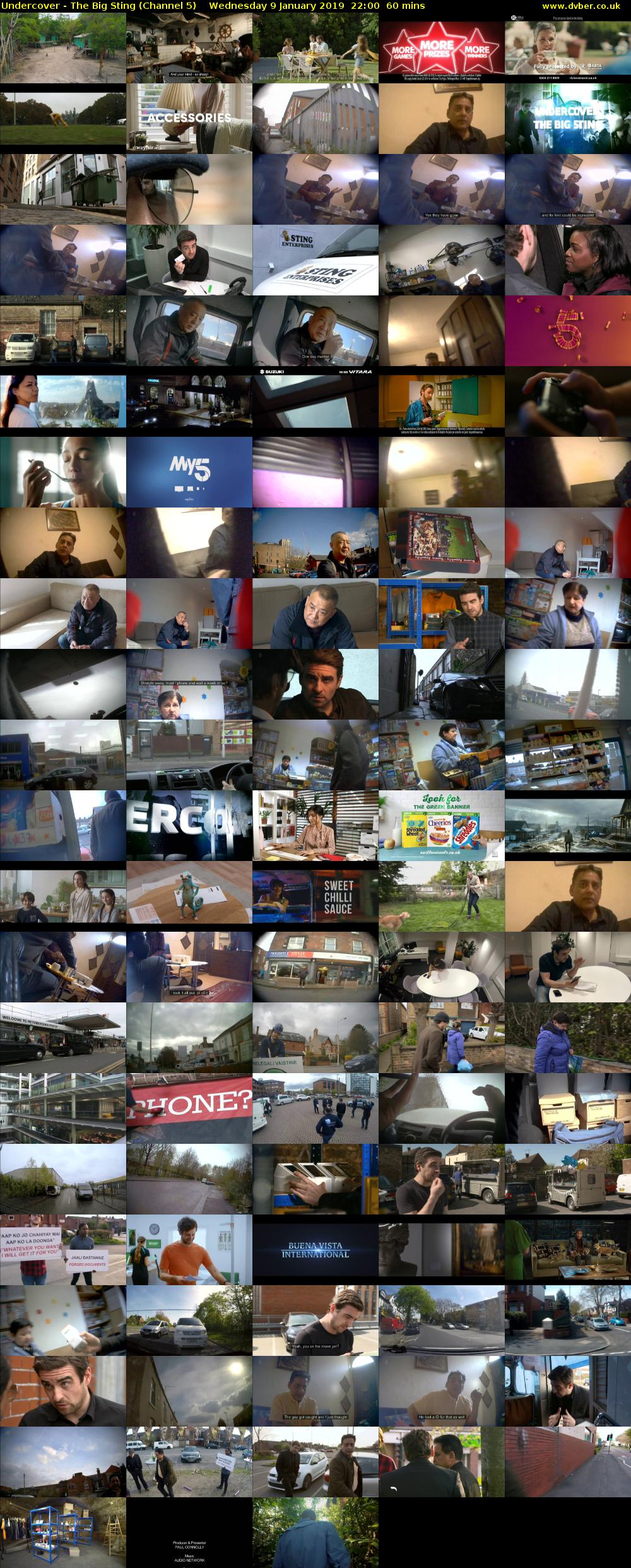 Undercover - The Big Sting (Channel 5) Wednesday 9 January 2019 22:00 - 23:00