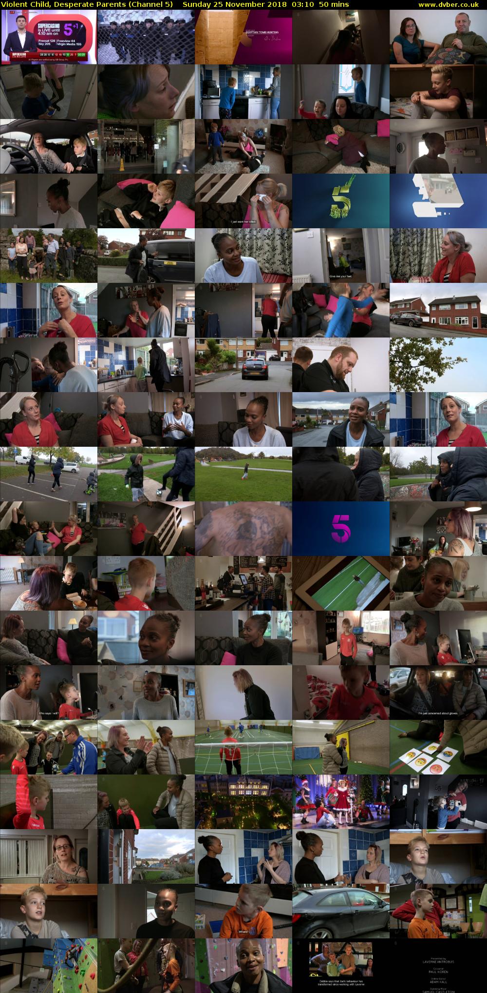 Violent Child, Desperate Parents (Channel 5) Sunday 25 November 2018 03:10 - 04:00