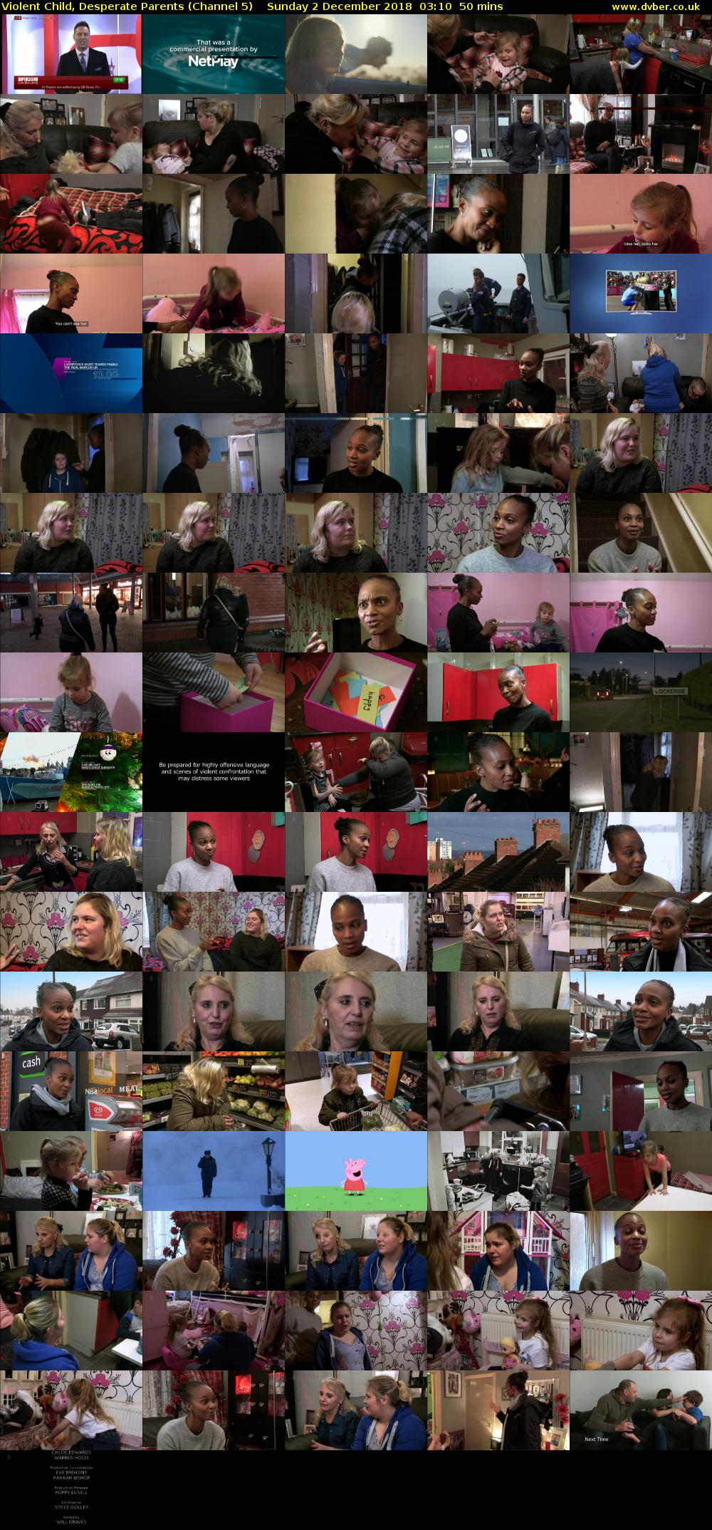 Violent Child, Desperate Parents (Channel 5) Sunday 2 December 2018 03:10 - 04:00