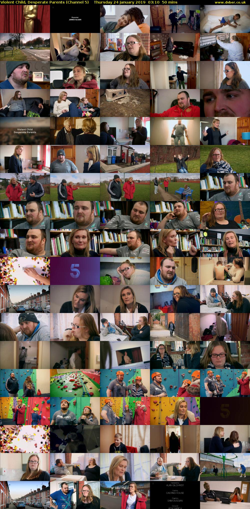 Violent Child, Desperate Parents (Channel 5) Thursday 24 January 2019 03:10 - 04:00