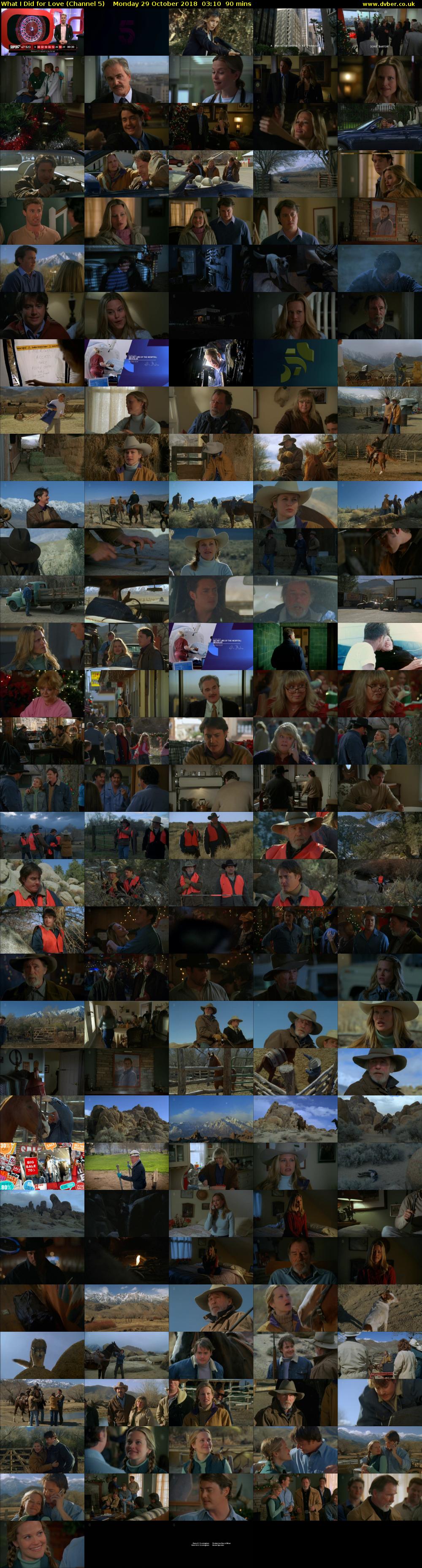 What I Did for Love (Channel 5) Monday 29 October 2018 03:10 - 04:40