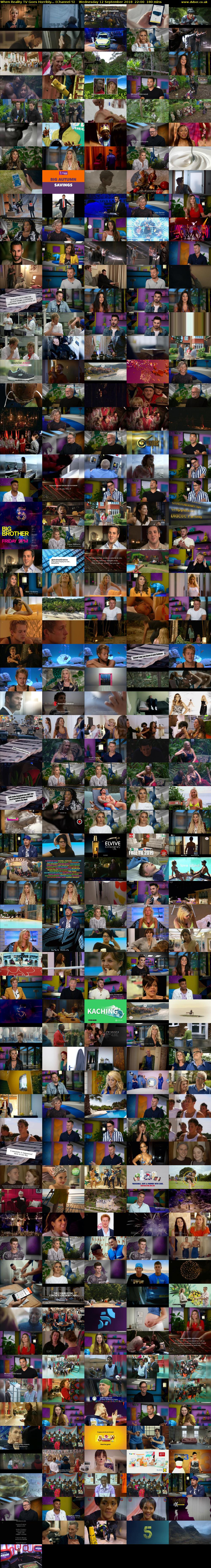 When Reality TV Goes Horribly... (Channel 5) Wednesday 12 September 2018 22:00 - 01:00