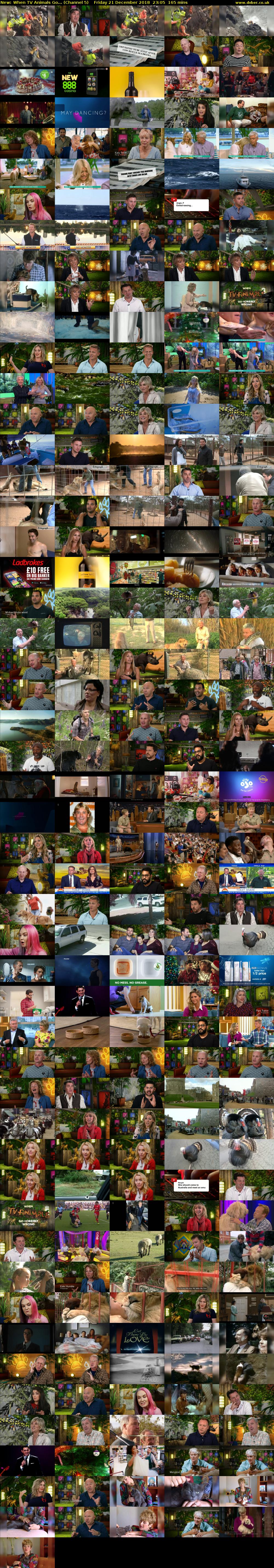 When TV Animals Go... (Channel 5) Friday 21 December 2018 23:05 - 01:50