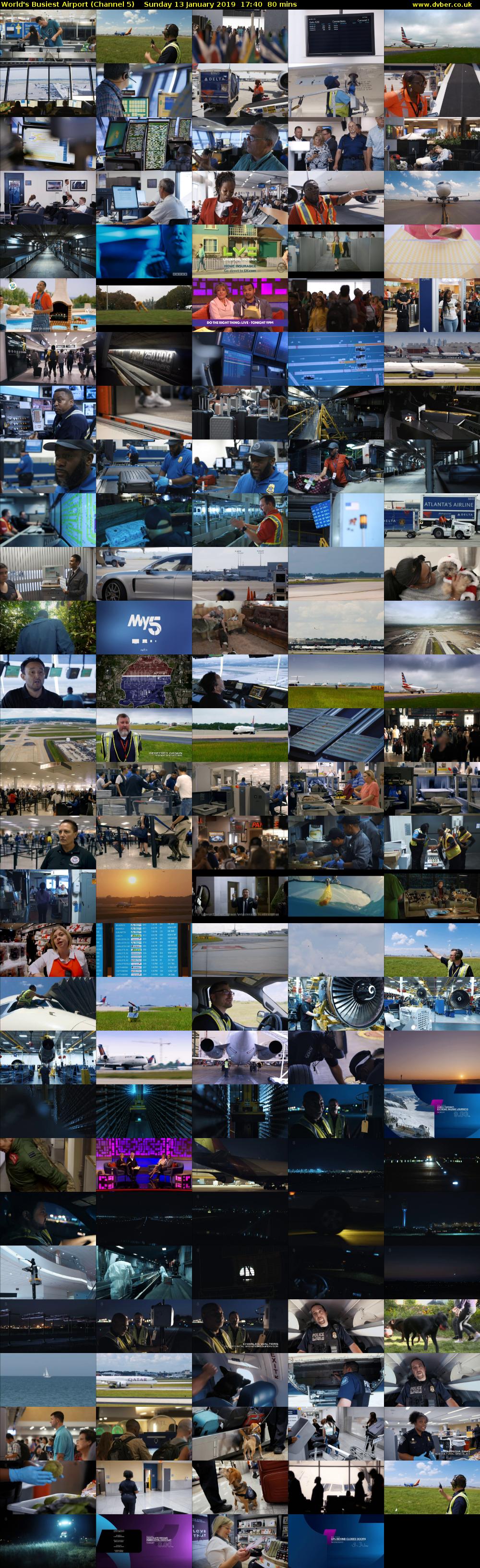 World's Busiest Airport (Channel 5) Sunday 13 January 2019 17:40 - 19:00