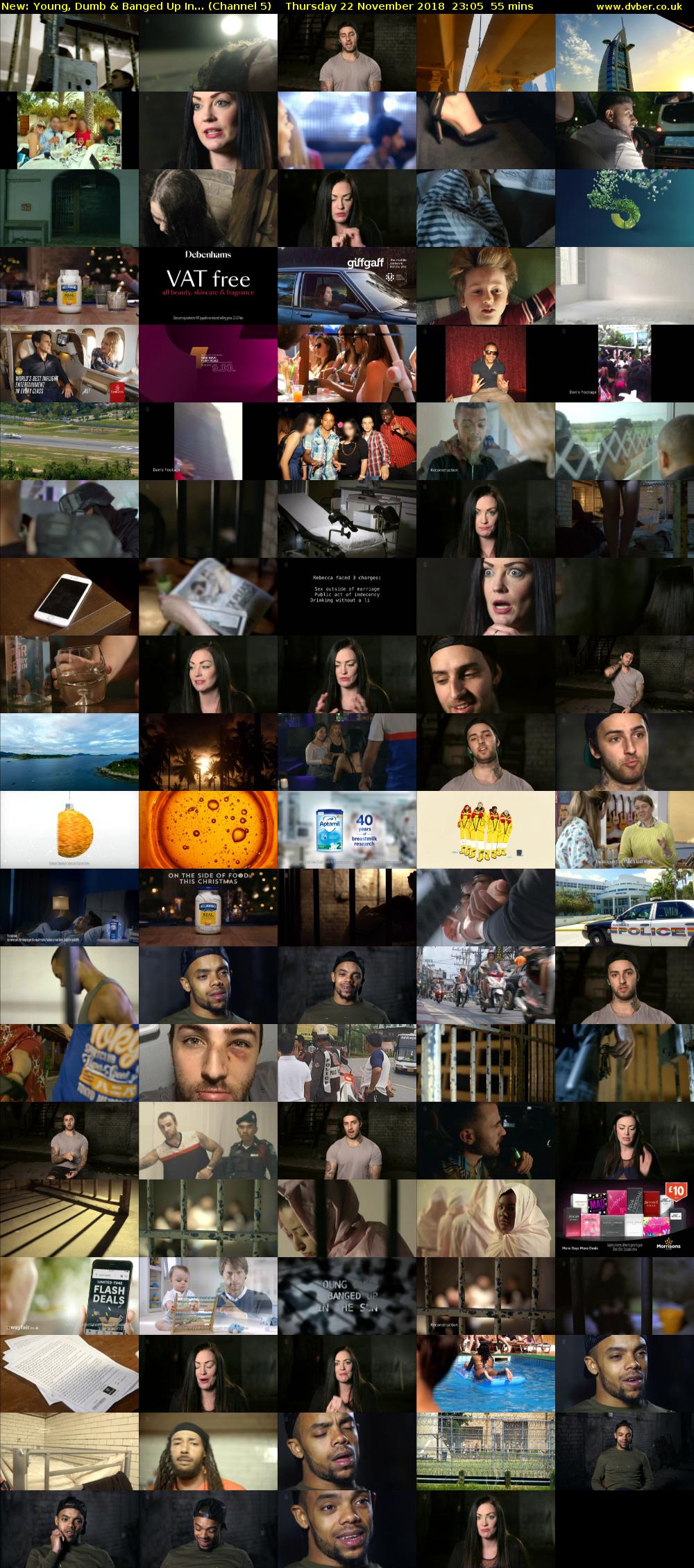 Young, Dumb & Banged Up In... (Channel 5) Thursday 22 November 2018 23:05 - 00:00