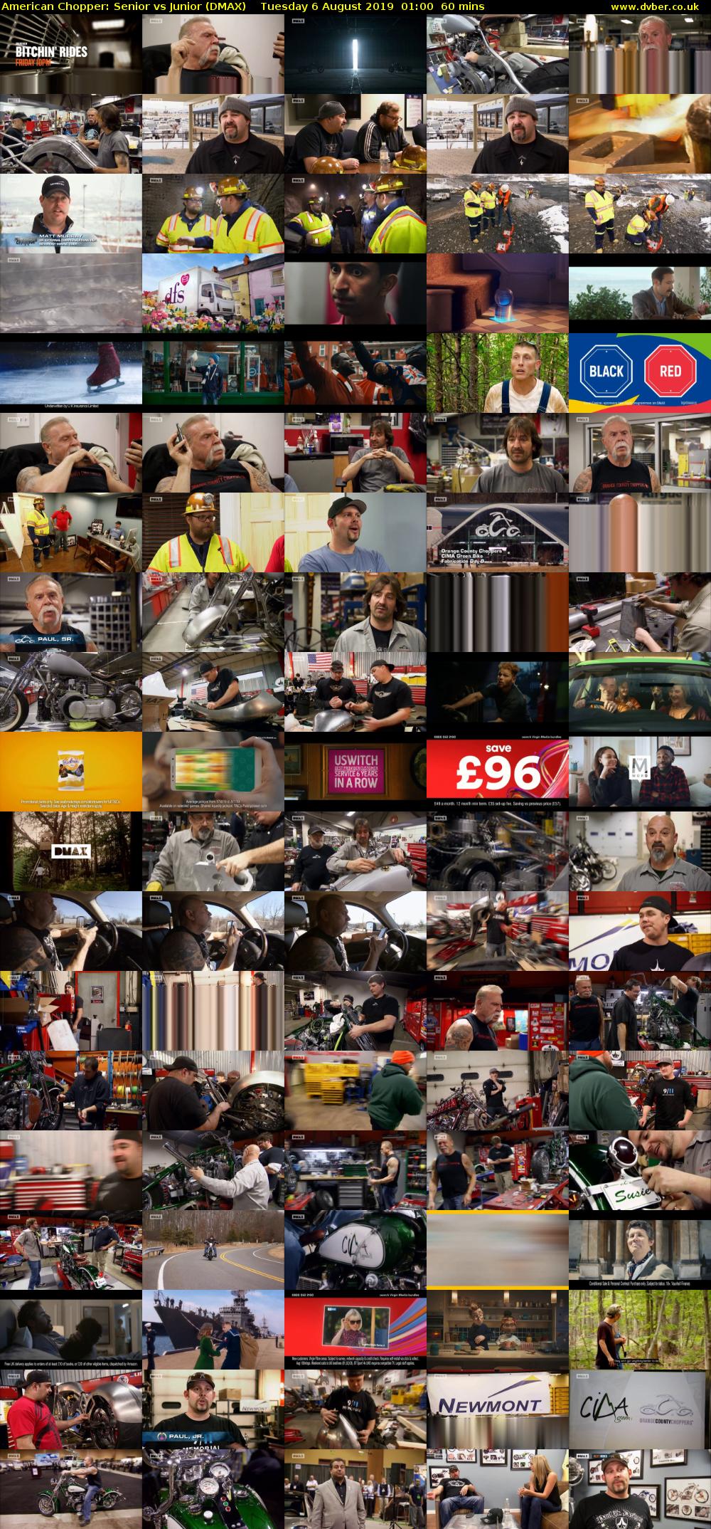 American Chopper: Senior vs Junior (DMAX) Tuesday 6 August 2019 01:00 - 02:00