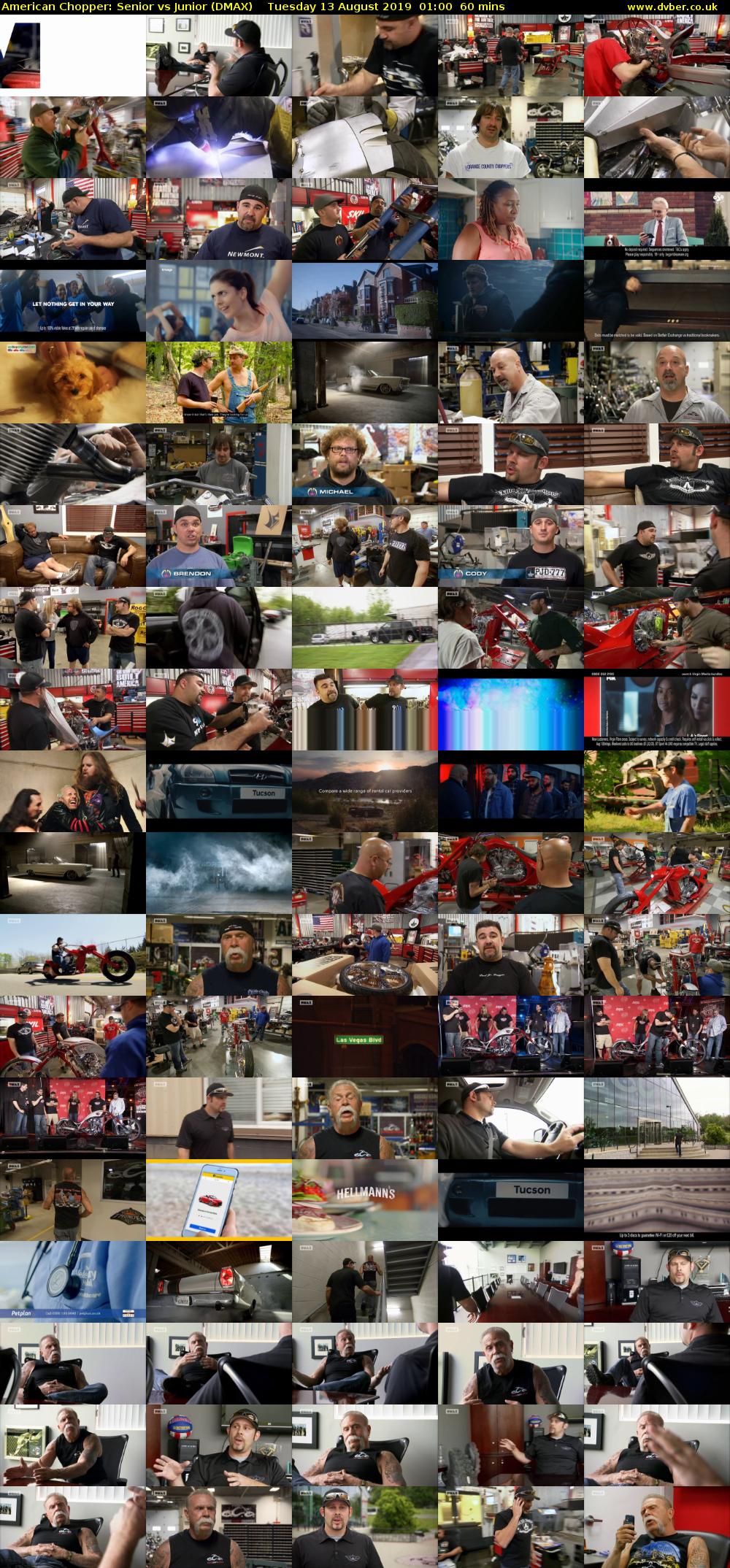 American Chopper: Senior vs Junior (DMAX) Tuesday 13 August 2019 01:00 - 02:00