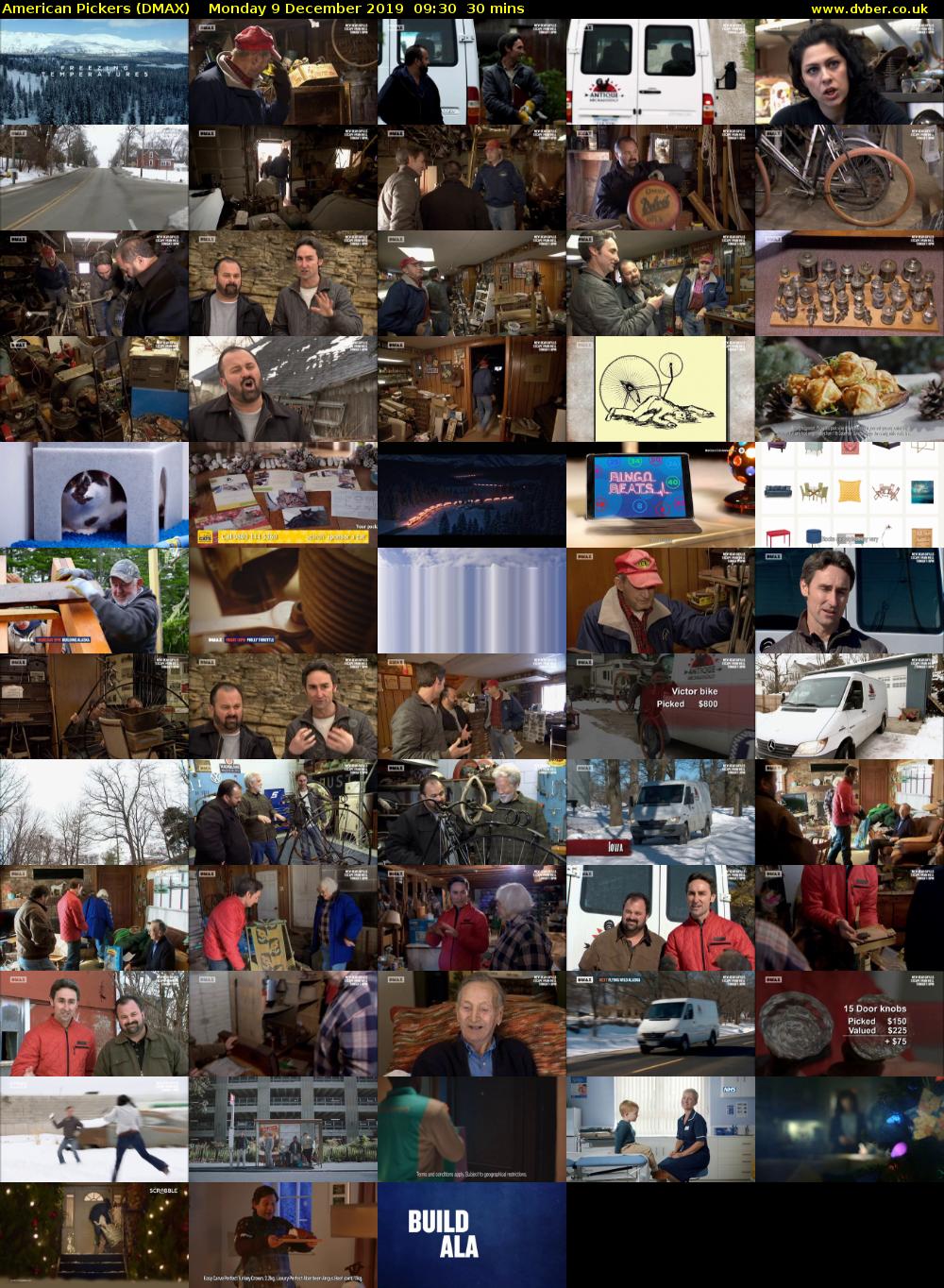 American Pickers (DMAX) Monday 9 December 2019 09:30 - 10:00
