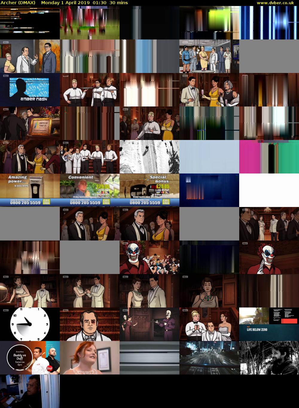 Archer (DMAX) Monday 1 April 2019 01:30 - 02:00