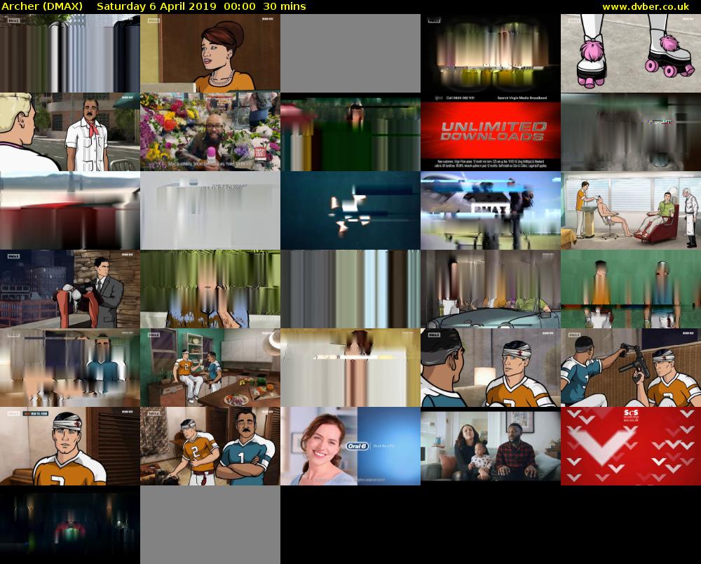 Archer (DMAX) Saturday 6 April 2019 00:00 - 00:30