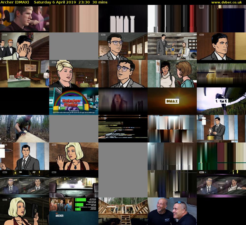 Archer (DMAX) Saturday 6 April 2019 23:30 - 00:00