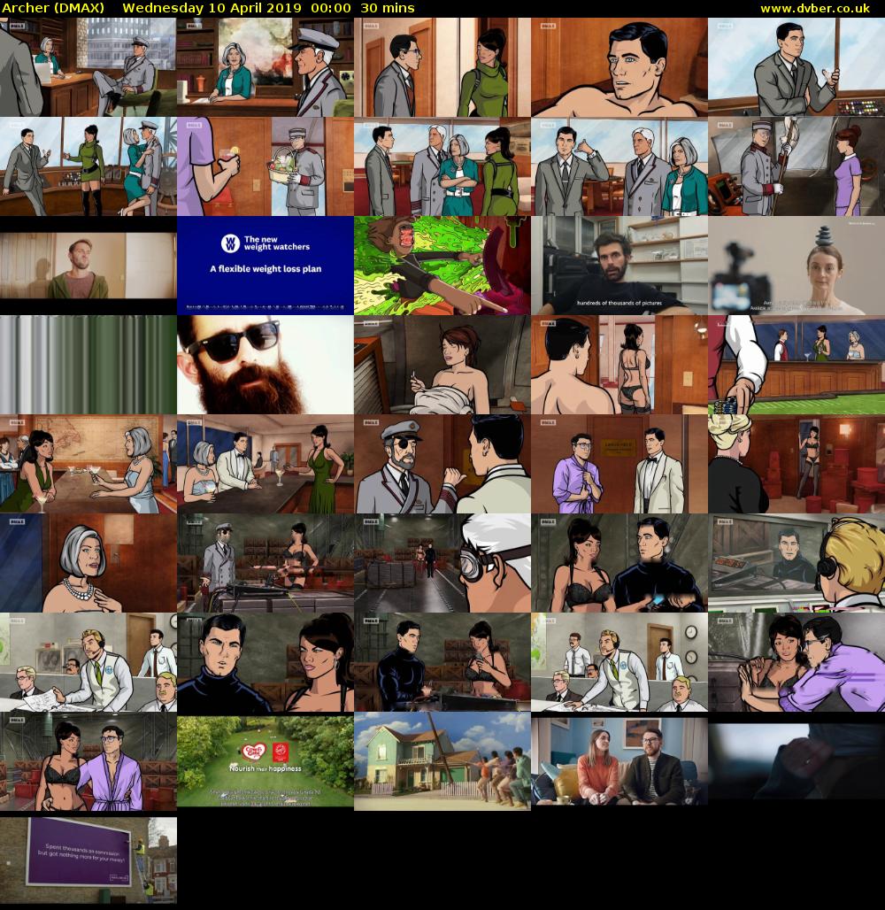 Archer (DMAX) Wednesday 10 April 2019 00:00 - 00:30