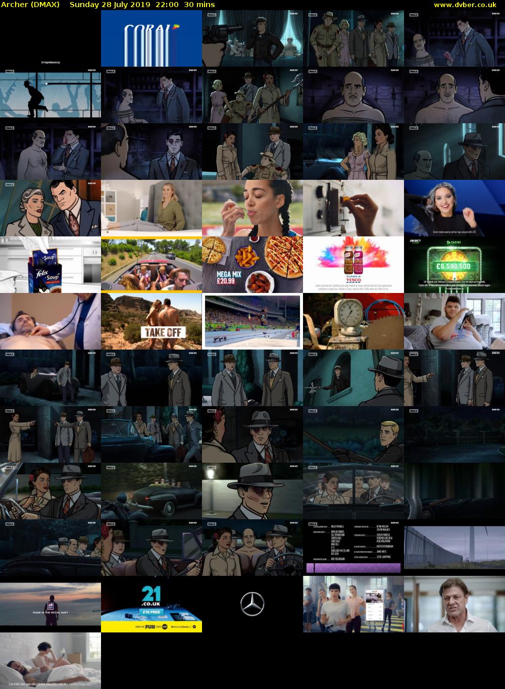 Archer (DMAX) Sunday 28 July 2019 22:00 - 22:30
