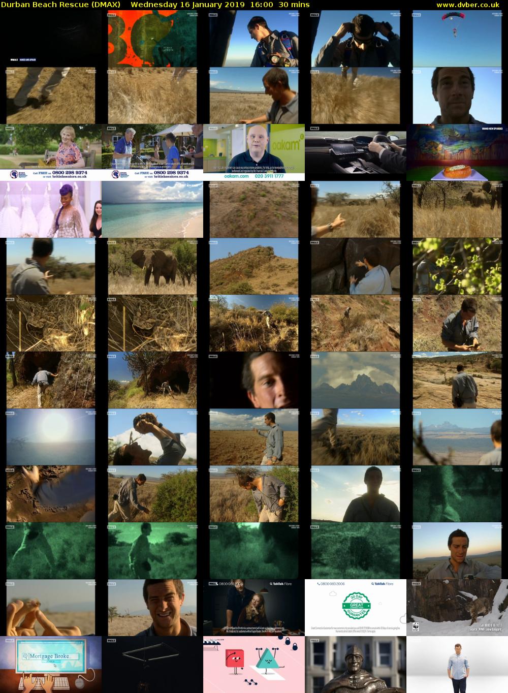 Durban Beach Rescue (DMAX) Wednesday 16 January 2019 16:00 - 16:30