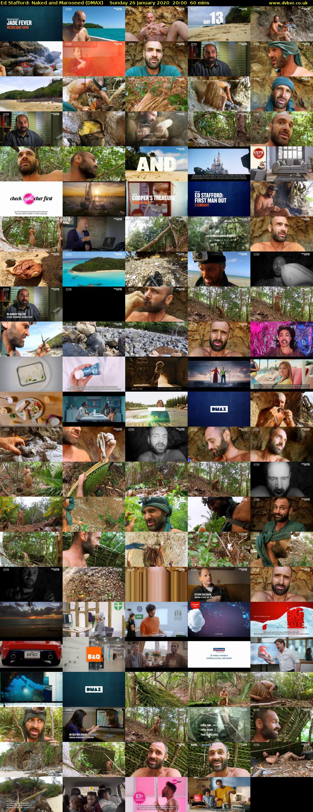Ed Stafford: Naked and Marooned (DMAX) Sunday 26 January 2020 20:00 - 21:00