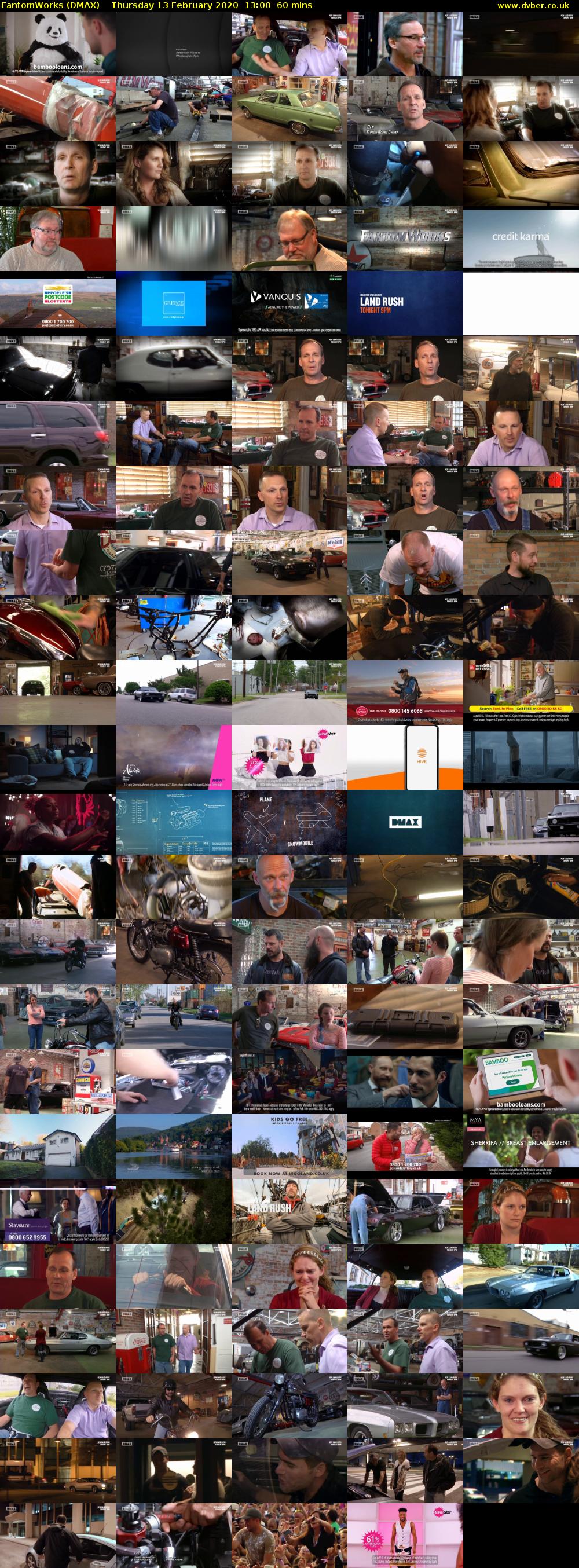 FantomWorks (DMAX) Thursday 13 February 2020 13:00 - 14:00