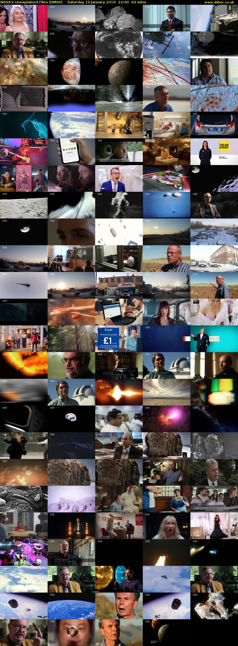 NASA's Unexplained Files (DMAX) Saturday 19 January 2019 22:00 - 23:00
