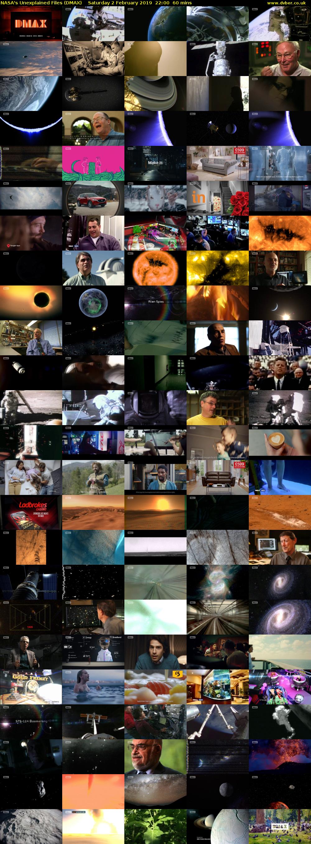 NASA's Unexplained Files (DMAX) Saturday 2 February 2019 22:00 - 23:00