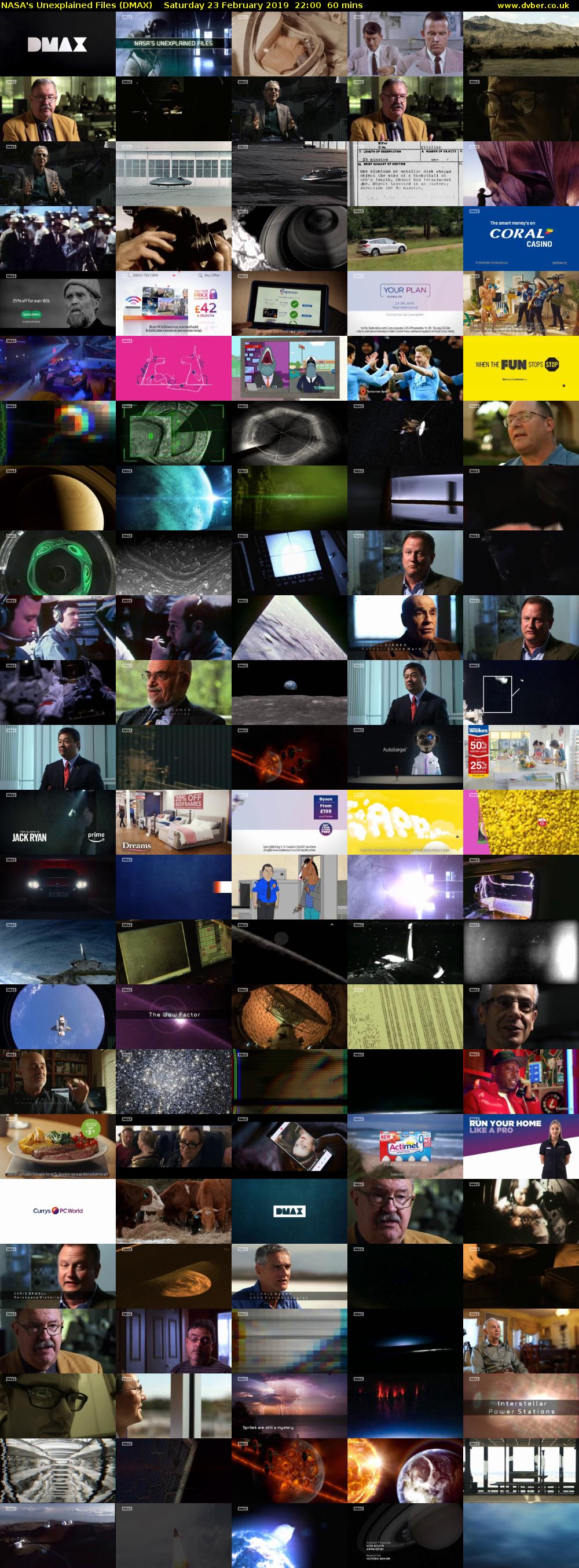 NASA's Unexplained Files (DMAX) Saturday 23 February 2019 22:00 - 23:00