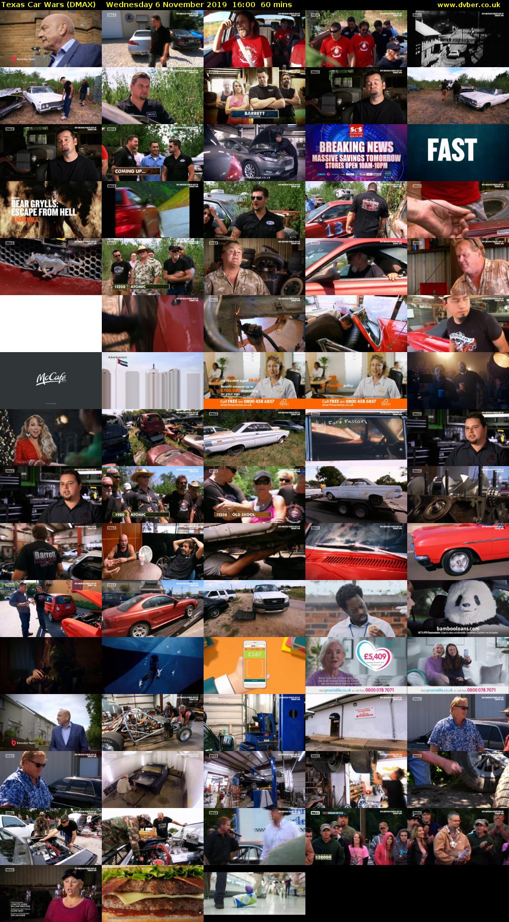 Texas Car Wars (DMAX) Wednesday 6 November 2019 16:00 - 17:00