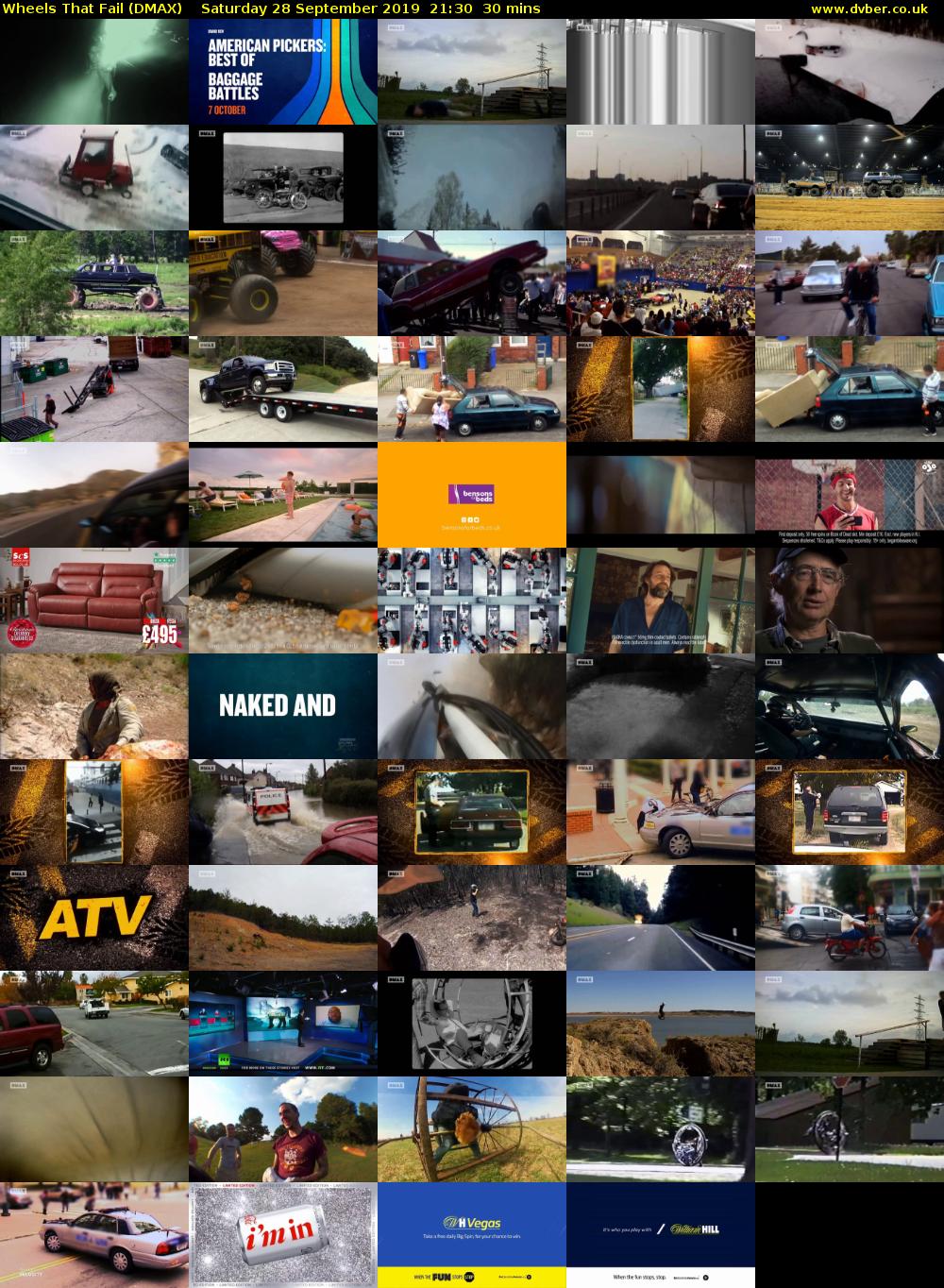 Wheels That Fail (DMAX) Saturday 28 September 2019 21:30 - 22:00