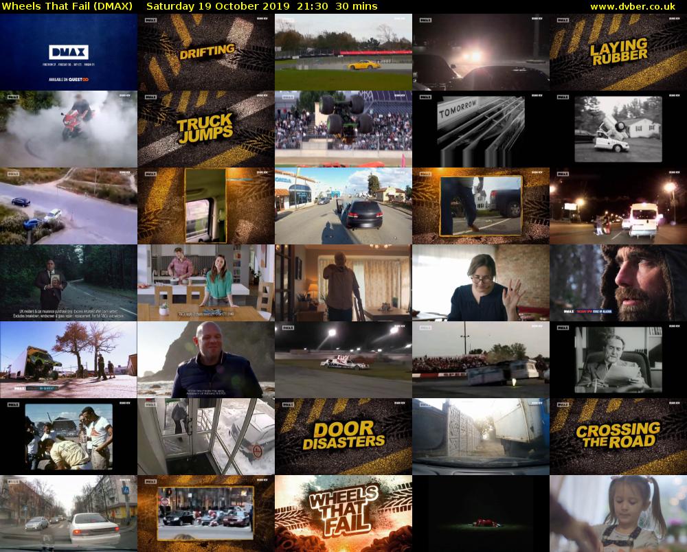 Wheels That Fail (DMAX) Saturday 19 October 2019 21:30 - 22:00