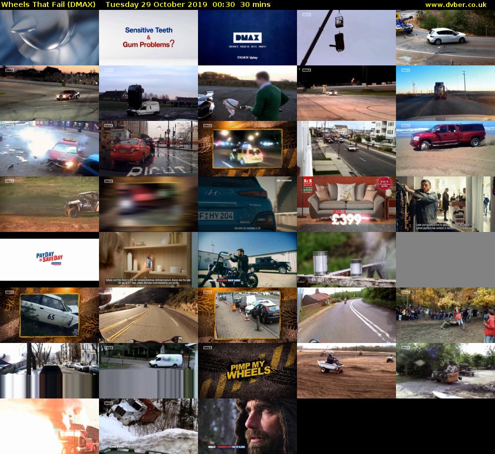 Wheels That Fail (DMAX) Tuesday 29 October 2019 00:30 - 01:00