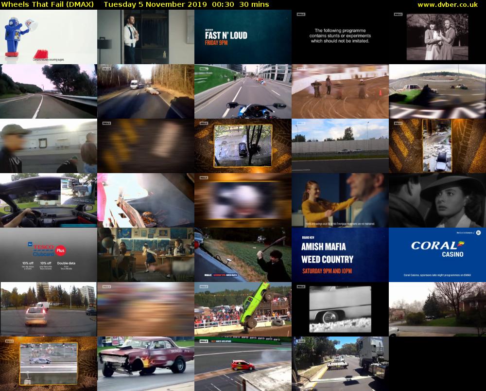 Wheels That Fail (DMAX) Tuesday 5 November 2019 00:30 - 01:00