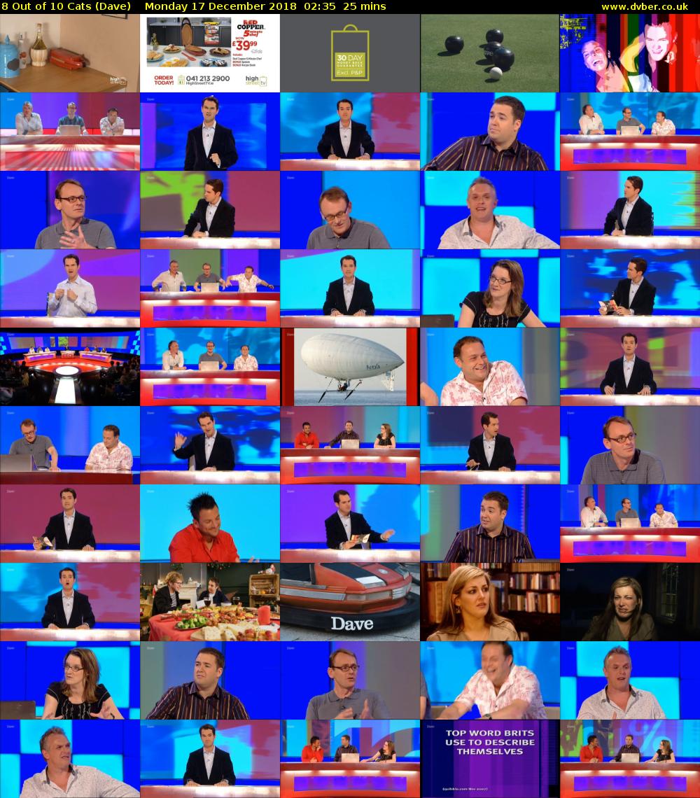 8 Out of 10 Cats (Dave) Monday 17 December 2018 02:35 - 03:00