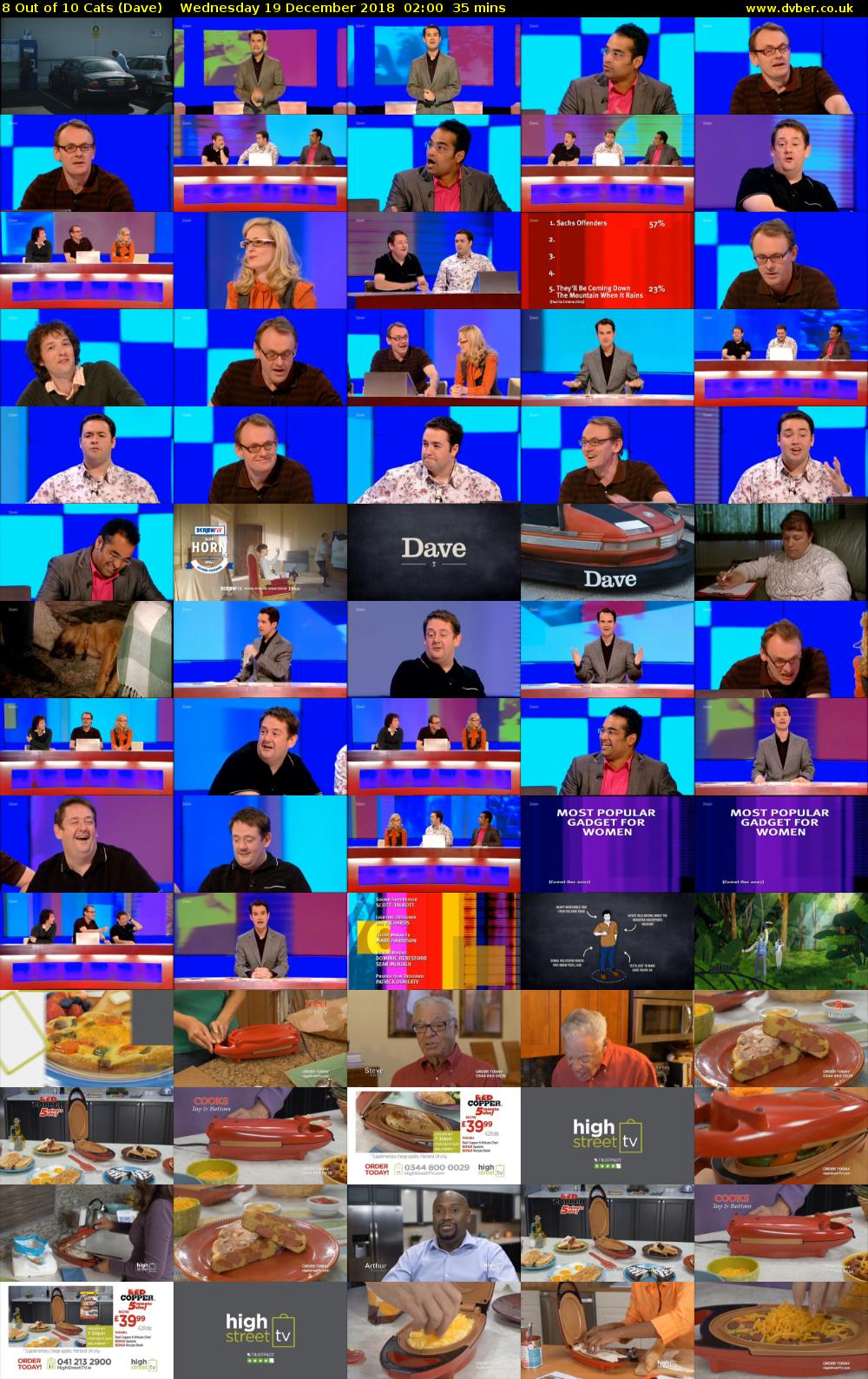 8 Out of 10 Cats (Dave) Wednesday 19 December 2018 02:00 - 02:35