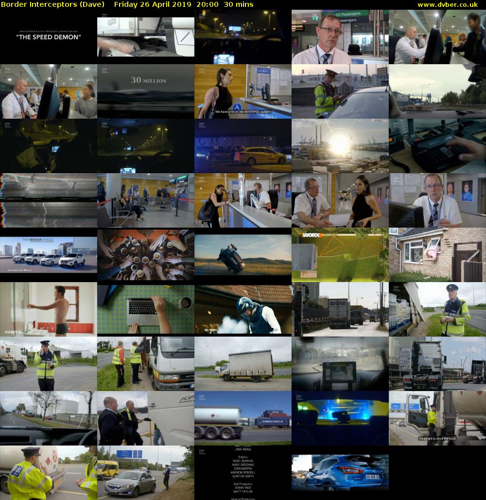 Border Interceptors (Dave) Friday 26 April 2019 20:00 - 20:30