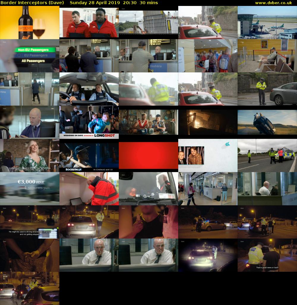 Border Interceptors (Dave) Sunday 28 April 2019 20:30 - 21:00