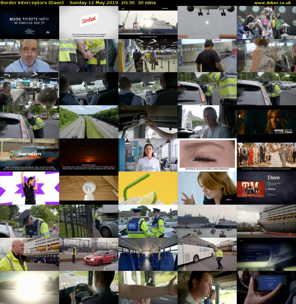 Border Interceptors (Dave) Sunday 12 May 2019 20:30 - 21:00