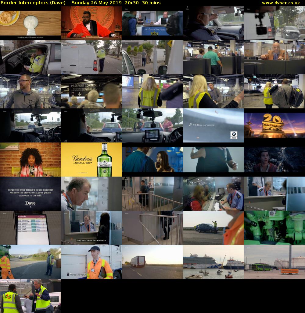 Border Interceptors (Dave) Sunday 26 May 2019 20:30 - 21:00