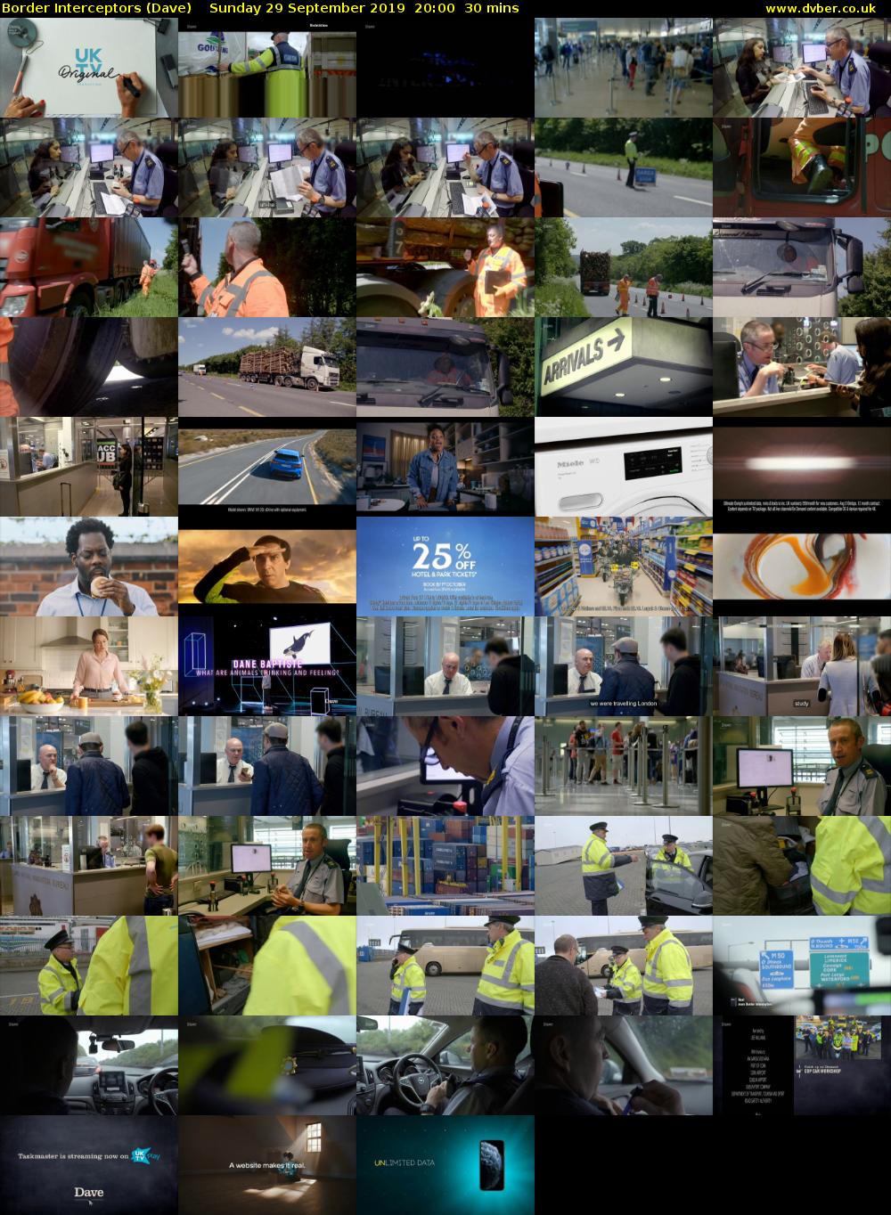 Border Interceptors (Dave) Sunday 29 September 2019 20:00 - 20:30