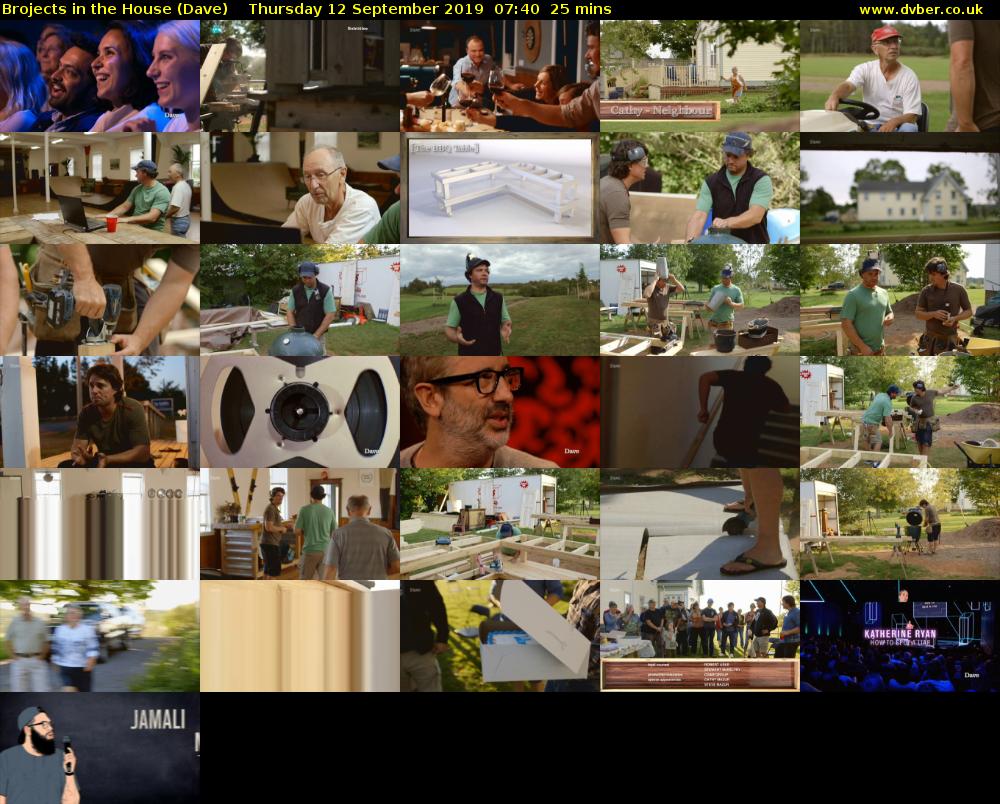 Brojects in the House (Dave) Thursday 12 September 2019 07:40 - 08:05