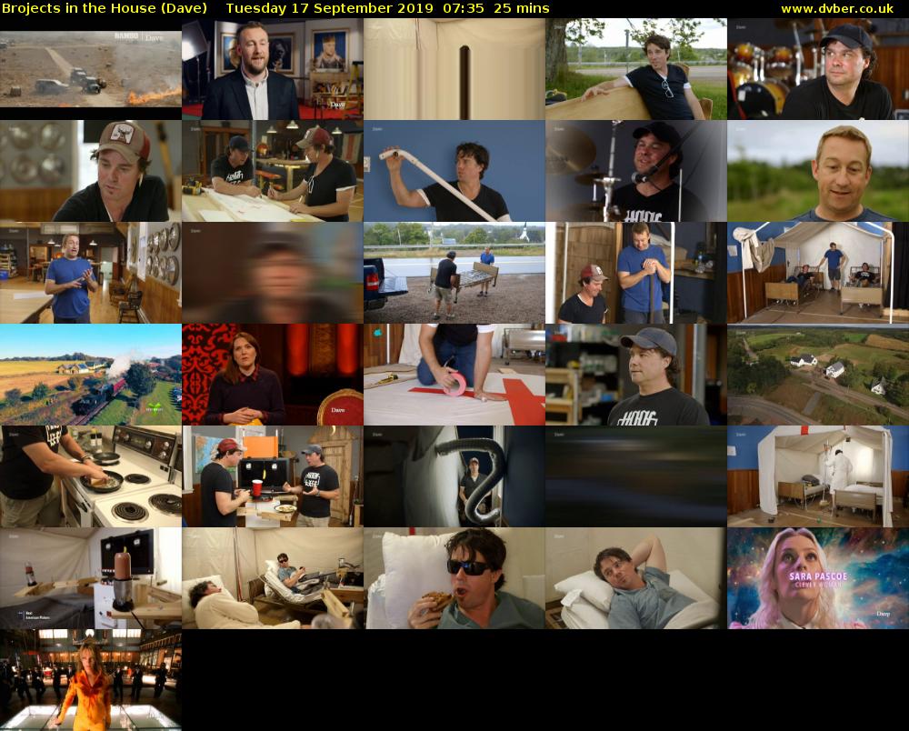 Brojects in the House (Dave) Tuesday 17 September 2019 07:35 - 08:00